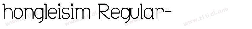 hongleisim Regular字体转换